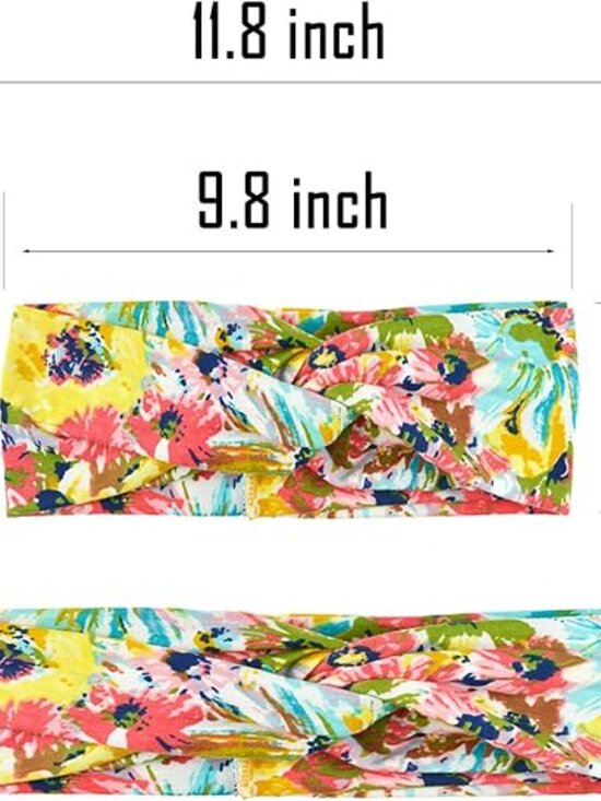 8 Headbands Women Yoga Gym Knotted Headbands Elastic Criss Cross Hair Accessory main image 5